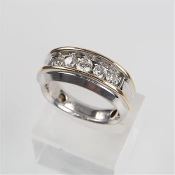 1.00cts TW Diamond 10kt Two Tone Gold Band