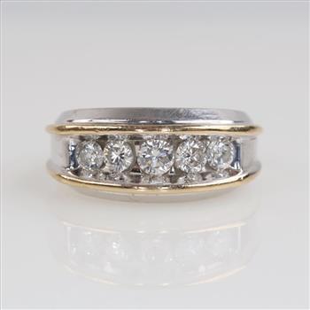 1.00cts TW Diamond 10kt Two Tone Gold Band