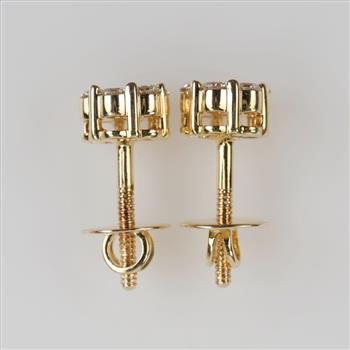 1.00cts TW Diamond 14kt Gold Earrings