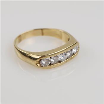 1.00cts TW Diamond 14kt Gold Ring -Evaluated By Our Certified Gemologist-AGS/GIA