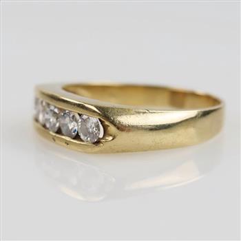 1.00cts TW Diamond 14kt Gold Ring -Evaluated By Our Certified Gemologist-AGS/GIA