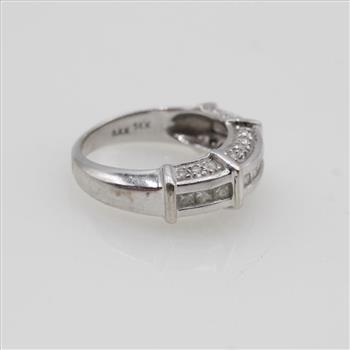 1.00cts TW Diamond 14kt White Gold Wedding Band