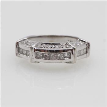 1.00cts TW Diamond 14kt White Gold Wedding Band