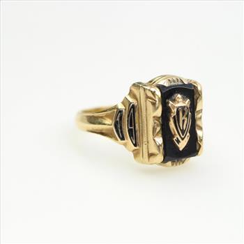 10k Gold Black Onyx Class Ring
