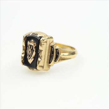 10k Gold Black Onyx Class Ring