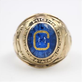 10k Gold Blue Stone Class Ring | Property Room