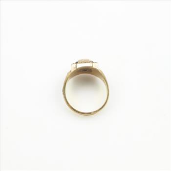 10k Gold Blue Stone Class Ring