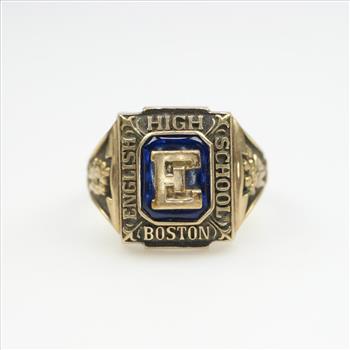 10k Gold Blue Stone Class Ring