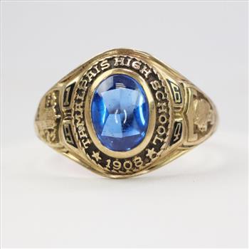 10k Gold Blue Stone Ring