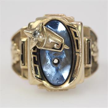 10k Gold Blue Stone Ring