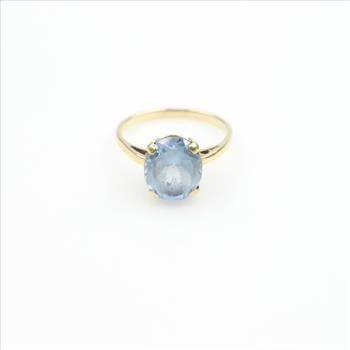 10k Gold Blue Stone Ring