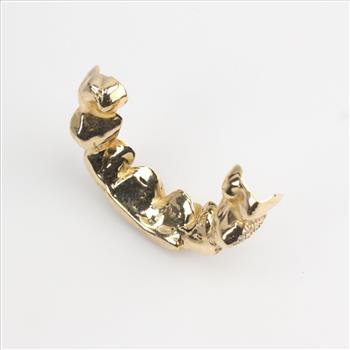 10k Gold Diamond Accented Teeth Caps