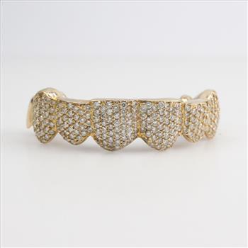 10k Gold Diamond Accented Teeth Caps