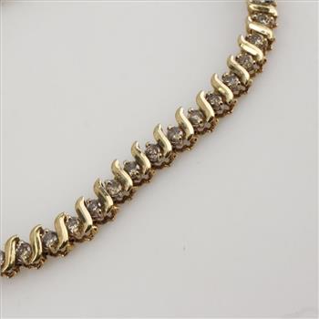 10K Gold Diamond Bracelet