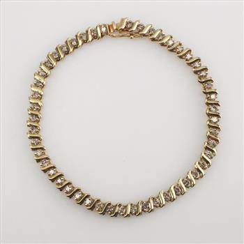 10K Gold Diamond Bracelet