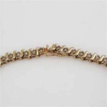 10K Gold Diamond Bracelet