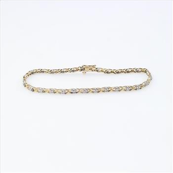 10k Gold Diamond Bracelet