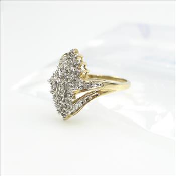 10k Gold Diamond Cluster Ring