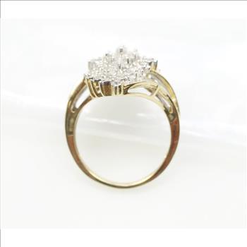 10k Gold Diamond Cluster Ring