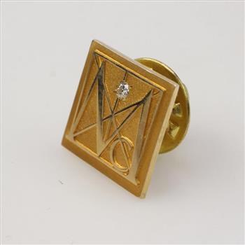 10k Gold Diamond Pin