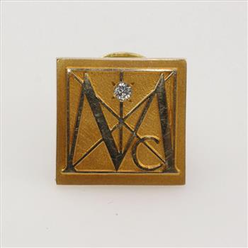 10k Gold Diamond Pin