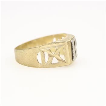 10k Gold Letter R Ring