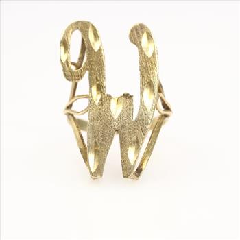 10k Gold Letter Script Ring