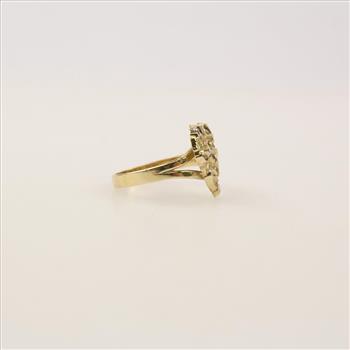 10k Gold Raw Nugget Heart Ring