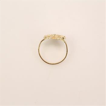 10k Gold Raw Nugget Heart Ring