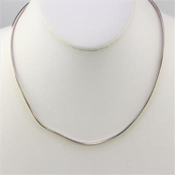 10k Gold Two Tone Reversible Omega Necklace