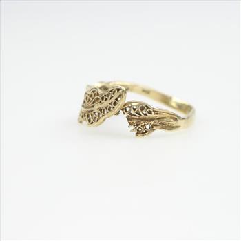 10k Gold Wrap Around Leaf Ring