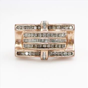 10k Rose Gold Diamond Ring