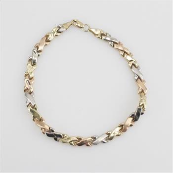 10k Tri-Colored Gold Bracelet