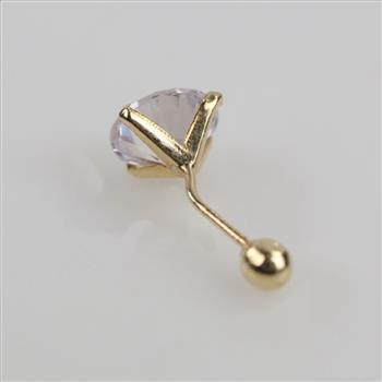 10kt GF Clear Stone Stud Earring