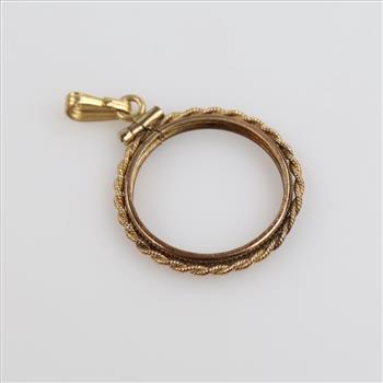 10kt GF Coin Holder Pendant