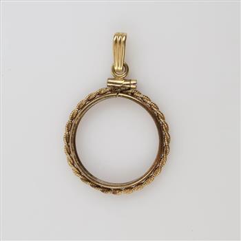 10kt GF Coin Holder Pendant