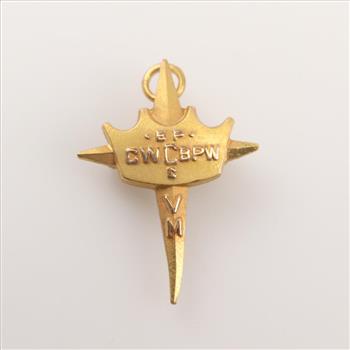 10kt GF Cross Pin Pendant