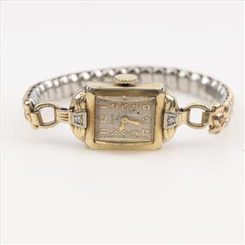 10kt GF Diamond Elgin Watch