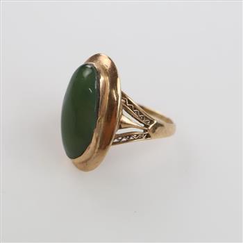 10kt GF Green Stone Ring
