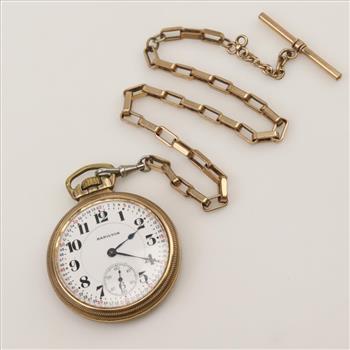 10kt GF Hamilton Watch Co Pocket Watch
