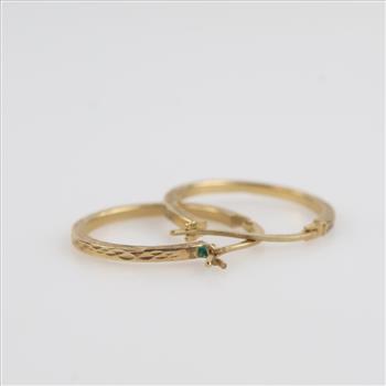 10kt GF Hollow Hoops