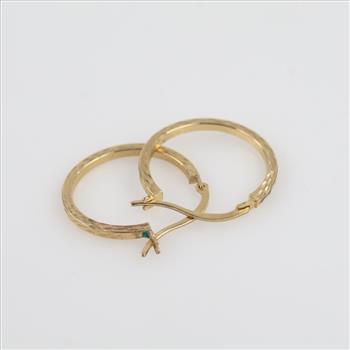 10kt GF Hollow Hoops