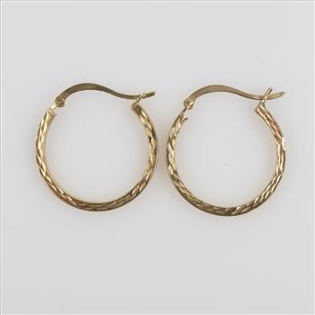 10kt GF Hollow Hoops
