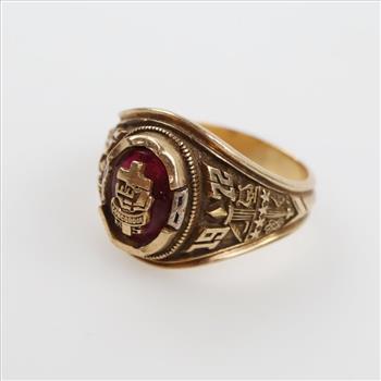 10kt GF Pink Stone Class Ring