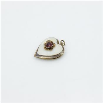 10kt GF Purple Spinel Heart Locket