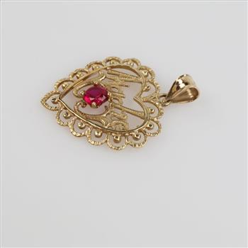 10kt GF Red Stone 