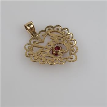10kt GF Red Stone 
