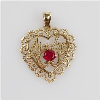 10kt GF Red Stone 
