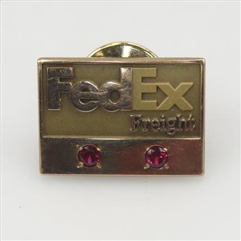 10kt GF Ruby FedEx Pin