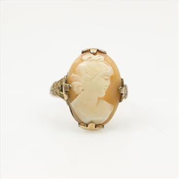 10kt GF Shell Cameo Ring